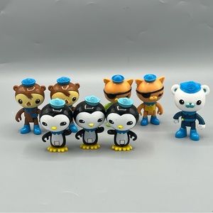 2010 Mattel Octonauts Action Figure 8 Piece Toy Bundle